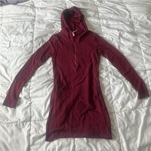 Bear Dance Maroon Hooded Sweatshirt